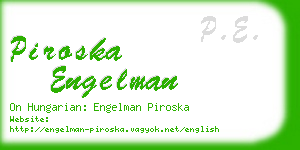 piroska engelman business card